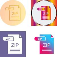 ZIP Icon Design vector