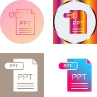 ppt icono diseño vector