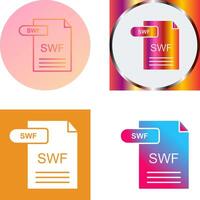SWF Icon Design vector