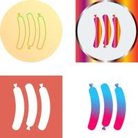 Hot Sausage Icon Design vector