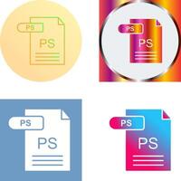 PS Icon Design vector