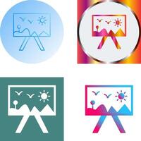 Painting of Canvass Icon Design vector