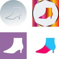 Boots with Heels Icon Design vector