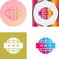 World Wide Web Icon Design vector