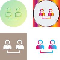 Connected Users Icon Design vector