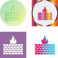 Firewall Icon Design vector