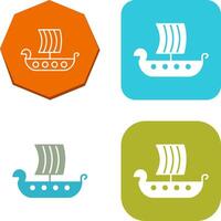 Viking Ship Icon Design vector