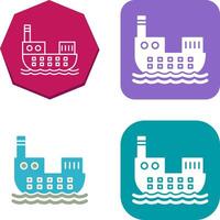 Cargo Ship Icon Design vector