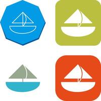 Small Yacht Icon Design vector