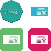 Voucher Icon Design vector