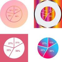 Pie Chart Icon Design vector