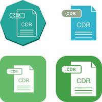 CDR Icon Design vector