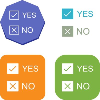 Yes No Option Icon Design