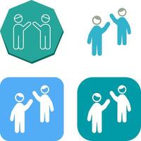Waing to people Icon Design vector