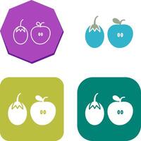 Fruits and VVegetables Icon Design vector