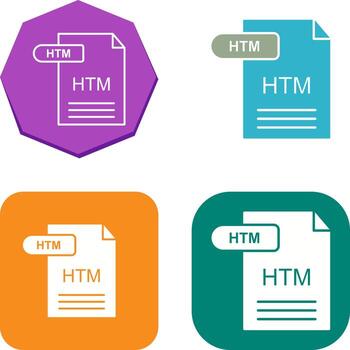 HTM Icon Design vector