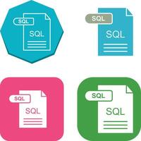 SQL Icon Design vector