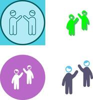 Waing to people Icon Design vector