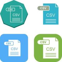 CSV Icon Design vector