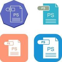 PS Icon Design vector