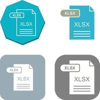 XLSX Icon Design vector