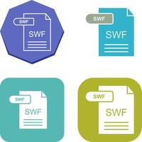 SWF Icon Design vector