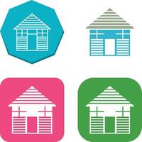 Wood Cabin Icon Design vector