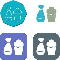 Food and Beer Icon Design vector