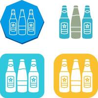 Beer Bottles Icon Design vector