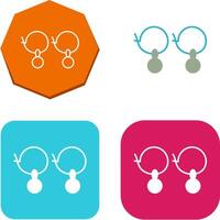 Earrings Icon Design vector