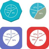 Pie Chart Icon Design vector