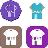 T Shirt with lines Icon Design vector