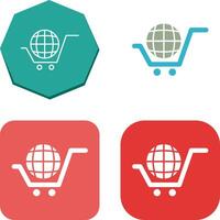 Global Shopping Icon Design vector
