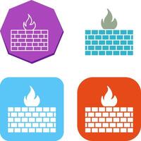 Firewall Icon Design vector