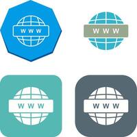 World Wide Web Icon Design vector