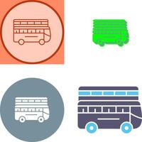 Double Bus Icon Design vector