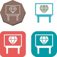 Diamond Exhibit Icon Design vector