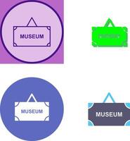 Museum Tag Icon Design vector