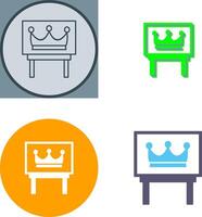 Crown Exhibit Icon Design vector