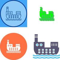 Cargo Ship Icon Design vector