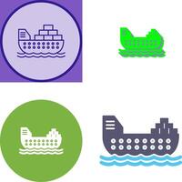 Cargo Ship Icon Design vector