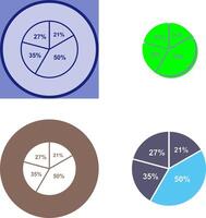 Pie Chart Icon Design vector