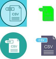 CSV Icon Design vector