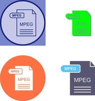 MPEG Icon Design vector