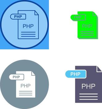 PHP Icon Design vector