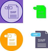 SWF Icon Design vector