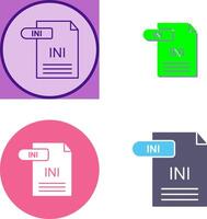 INI Icon Design vector