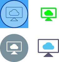 nube sistema icono diseño vector