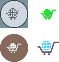 Global Shopping Icon Design vector