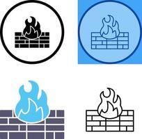 Firewall Icon Design vector